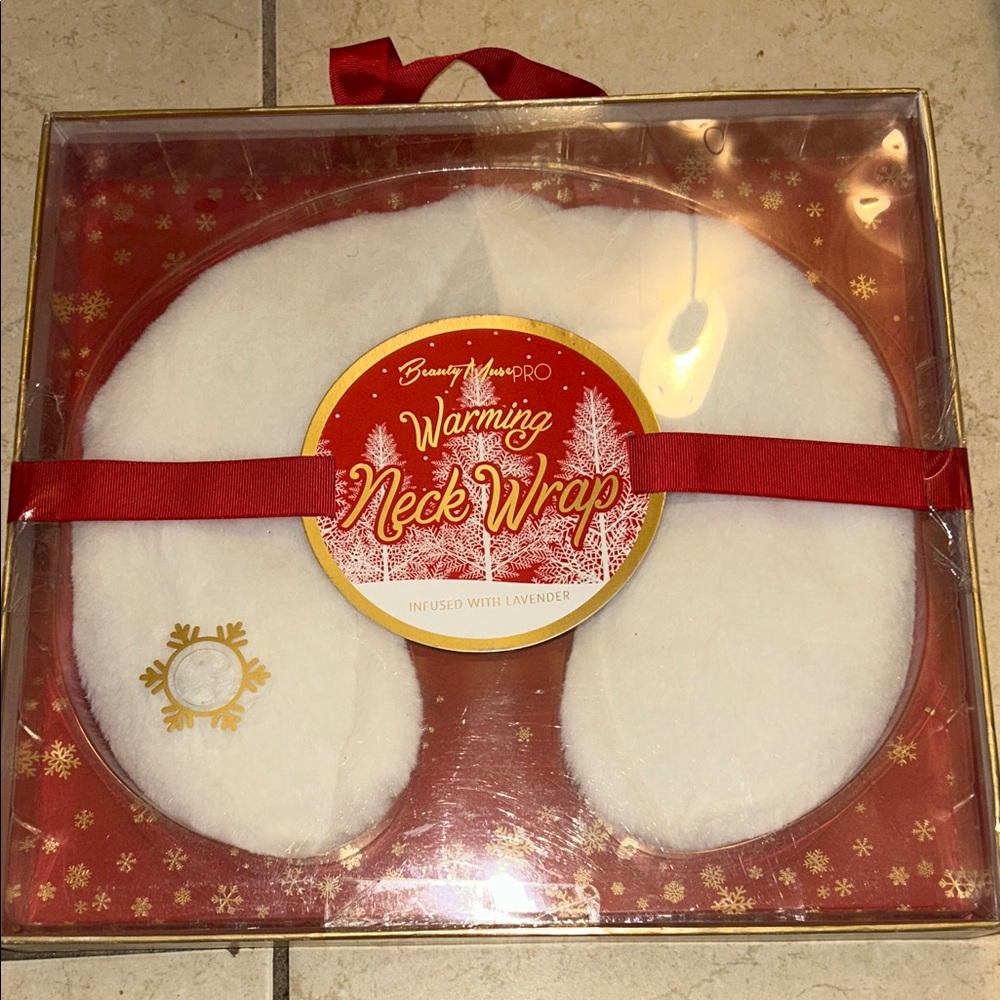 White Warming Neck Wrap